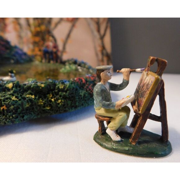 Thomas Kinkade Hawthorne Village "Lamplight Bridge" Three Piece Set - Picture 5 of 13